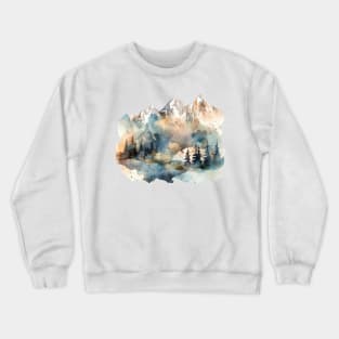 Watercolor Mountain Range Crewneck Sweatshirt